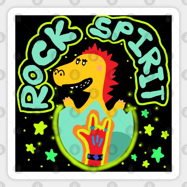 rock spirit, dinosaur Magnet by zzzozzo